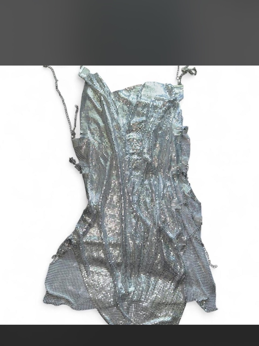 Silver Chainmail Slip Dress